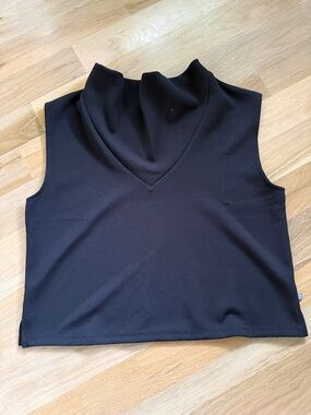 T by Talbots Black Knit Tank Top